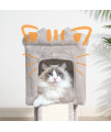 Hawsaiy 24 inch Small Cat Tree Tower for Indoor Cat Kitten Furniture Condo with Scratching Sisal Posts Pad and 2 Platform