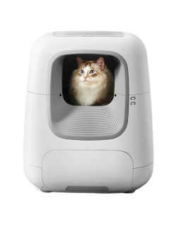 Tomyeus Cat Tower Smart Cat Toilet Closed Oversized Fully Automatic Electric Cat Litter Box Automatic Shovel Cat Litter Tray With High Sides