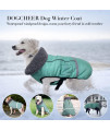 Dogcheer Dog Coat Fleece Collar, Reflective Dog Winter Jacket for Cold Weather, Waterproof Windproof Pet Apparel Snowsuit Warm Puppy Vest for Small Medium Large Dogs