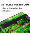 Water Rebirth Fish Tank Light LED Aquarium Lights with Extendable Bracket (Switch Version, 24-30")
