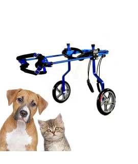 QingYi Dog Wheelchair for Dogs Back Legs,Adjustable Lightweight Cat Wheelchair,Pet Running Wheel for Small and Medium Pets/Dogs/Cats with Hind Limb Disability, Paralysis or Injuries|Blue (M)