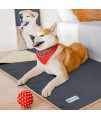 PetAmi Waterproof Dog Blanket Sherpa Fleece, Waterproof Pet Blanket for Medium Large Dogs, Reversible Cat Throw Bed Couch Sofa Furniture Protector, Soft Plush Microfiber (Large 40x60, Gray/Beige)