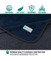 PetAmi Waterproof Dog Blanket Sherpa Fleece, Waterproof Pet Blanket for Small Medium Dogs, Reversible Large Cat Throw Bed Couch Sofa Furniture Protector, Soft Plush Microfiber (Small 24x32, Blue/Gray)