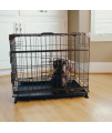 Lucky Dog Dwell Series Sliding Door Dog Crate | 30" | Bronze Finish | 2nd Side Door Access | Patented Corner Stabilizers | Removable Tray | Rubber Feet | Carrying Handle