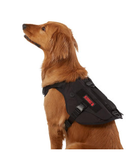 KONG Ultra Durable Tactical Vest Dog Harness (XL, Black)