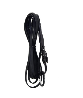 Boss Tactical Biothane Black Tracking Leash (Black) 20 FT x 1/2" with Handle Black