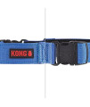 KONG Ultra Durable Padded Comfort Handle Dog Collar (Medium, Blue)