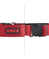KONG Ultra Durable Padded Comfort Handle Dog Collar (Medium, Red)