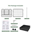 PANTAZO Dog Playpen Outdoor/Indoor 8 Panels 24'' Height Dog Pens Heavy Duty Anti-Rust Material Pet Fence with Door for Large/Medium/Small Pets Play (24'' Hight, 8 Panels)