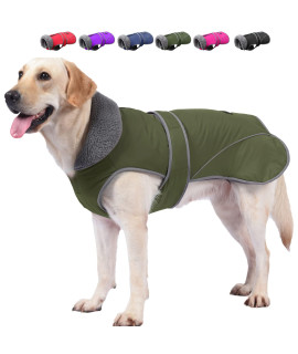 Dogcheer Dog Winter Coat, Fleece Collar Dog Jacket Warm Vest Reflective Adjustable Dog Sweater for Cold Weather, Windproof Waterproof Pet Apparel Snow Coat for Small Medium and Large Dogs