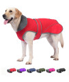 Dogcheer Dog Winter Coat, Warm Dog Jacket Vest Christmas Dog Sweater with Fleece Collar, Reflective Adjustable Puppy Cold Weather Clothes for Small Medium Large Dogs
