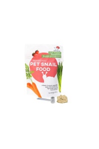 Snout & Shell Vegetable Flavored Pet Land Snail Food - Tasty High-Protein, Calcium Blend For Snails, Easy Addition To Your Garden Snails Terrarium Or Snail Habitat