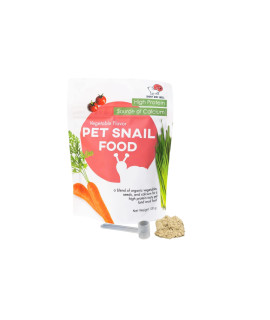 Snout & Shell Vegetable Flavored Pet Land Snail Food - Tasty High-Protein, Calcium Blend For Snails, Easy Addition To Your Garden Snails Terrarium Or Snail Habitat