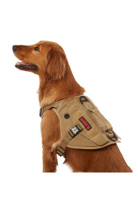 KONG Ultra Durable Tactical Vest Dog Harness (Small, Tan)