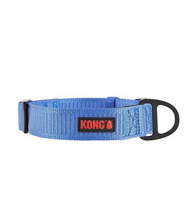 KONG Max HD Ultra Durable Neoprene Padded Dog Collar (Large, Blue)
