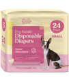 Comfortable Female Dog Diapers - 50-Pack Super Absorbent Disposable Doggie Diapers - FlashDry Gel Technology & Wetness Indicator - Leakproof Diapers for Dogs in Heat, Excitable Urination, Incontinence