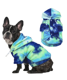 Mklhgty Tie Dye Dog Clothes Hoodie, Pet Winter Coat, Puppy Sweatshirts For Small Dogs Boy Girl