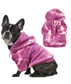 Mklhgty Tie Dye Dog Clothes Hoodie, Pet Winter Coat, Puppy Sweatshirts For Small Dogs Boy Girl