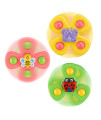 3Pcs Suction Cup Spinner Toys For 1 2 Year Old Boysspinning Top Baby Toys 12-18 Monthsfirst Birthday Baby Gifts For 1 Year Old Girlssensory Toys For Toddlers 1-3