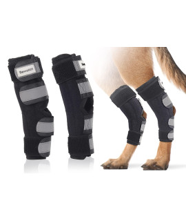 Bawektrl Dog Rear Hock Joint Brace Compression Wrap With Metal Strips, Canine Brace For Back Legs, Prevent Injuries And Licking Wounds, Keep Joint Warm Extra Support Reduce Pain And Inflammation(Pair)