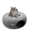 Smart Hacks Cat Tunnel Cat Tunnels For Indoor Cats Cat Tunnel Bed Cat Donut 24In Diameter Anti-Scratch Felt Fabric For 22Lbs Large Cats
