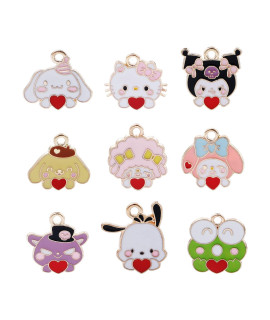 G-Ahora 18Pcs Kawaii Kitty Cat Charm Kitty Cat Gifts Jewelry Kitty Cat Accessories Kitty Pendants For Diy Craft Jewelry Making (Charm -2)