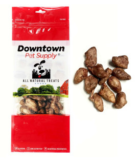 Downtown Pet Supply USA Freeze Dried Dog Chew Raw Treats Bulk, Beef, Chicken, Lamb, Duck, Minnow Bison Heart Liver Food - Duck Heart 3 lb