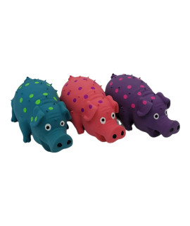 Hoiasem 3 Pack Latex Pig Dog Toys That Oinks For Small Medium Large Dogs