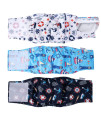 Pet Soft Dog Belly Bands - Washable Male Dog Diapers Belly Band For Male Dogs, Reusable Male Dog Belly Wraps 3Pack For Doggy Puppy (Sailor, M)