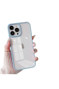 Ztofera Compatible With Iphone 13 Pro Max Case Clear, Anti-Scratch Crystal Transparent Shockproof Protective Case For Iphone 13 Pro Max - Blue