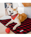 PetAmi Waterproof Dog Blanket Sherpa Fleece, Waterproof Pet Blanket for Medium Large Dogs, Reversible Cat Throw Bed Couch Sofa Furniture Protector, Soft Plush Microfiber (Queen 90x90, Checker Red)