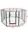 HYC Dog Playpen Outdoor, 8 Panels Dog Pen 40" Height Dog Fence Exercise Pen with Doors for Dogs, Pet Puppy Playpen for RV, Camping, Yard
