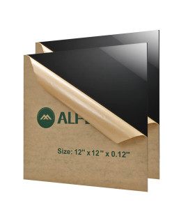 Acrylic Plexiglass Sheet 12A X 12A X 18A, 2 Pack Black Cast Acrylic Sheets By Alposun, Diy Material For Display Projects, Stand, Handcraft, Switch Panel, Photography, Tags