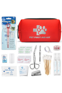 Jusaid Pet First Aid Kit - 40 Pieces Pet Emergency Kit To Clean And Care For Most Injuries, More Ideal For Home, Office, Travel, Car, Hiking, Any Emergencies For Pets, Dogs, Cats