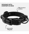 Airtag Dog Collar, CollarDirect, Reflective Dog Collar for Apple Air Tag for Large, Medium, and Small Dogs, Black, Size M