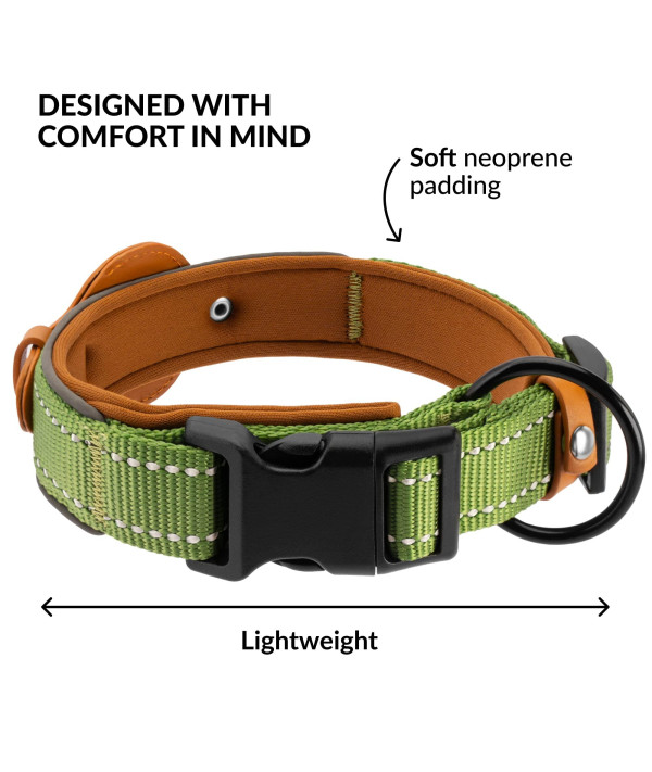 Airtag Dog Collar - Apple Airtag Reflective Dog Collar, Heavy Duty Dog  Collar with Airtag Holder Case, Adjustable Air Tag Accessories Pet Collar  for Small Medium Large Dogs 