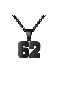 Number Necklaces Personalized Necklaces Black Initial Number Pendant Stainless Steel Chain Movement Necklaces For Men Women (62)