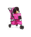 Petco Brand - EveryYay Pink Places to Go Reflective Pet Stroller, 34" L X 21.7" W X 37.5" H, 34 in
