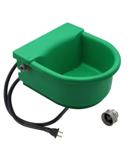 APlayfulBee Automatic Heated Dog Waterer Bowl Feeder Constant Temperature Dispenser 3L Outdoor Thermal Bowl with Float Ball Valves for Pet Dog Horse Cattle Goat Sheep (Green)