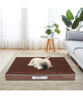 Waterproof Dog Bed Crate Pad Dog Mat for Medium Large Small Dogs, Machine Washable Pet Beds with Non-Slip Bottom, Soft Anti-Slip Mattress Kennel Pads for Dogs and Cats, 4 Layers Crate Mats, 36 Inches