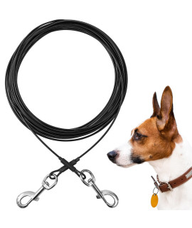 Tie Out Cable For Dogs, 203050100Ft Dog Leads For Yard Chew Proof, Heavy Duty Dog Tie Out Cable For Large Dogs Up To 250Lbs, Durable Dog Runner Tether Line For Outdoor, Yard And Campinga