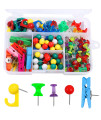200 Pieces Push Pins Set, Thumb Tacks Multicolor Pushpin Clips Decorative Push Pins For Cork Board, 5 Style For Bulletin Boards Wall Maps Pictures Office Home Supplies