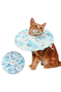 Cat Cone, Soft Cat Cone Collar To Stop Licking And Scratching, Adjustable Recovery Cone For Cats After Surgery With Drawstring Design, Easy To Eat And Drink
