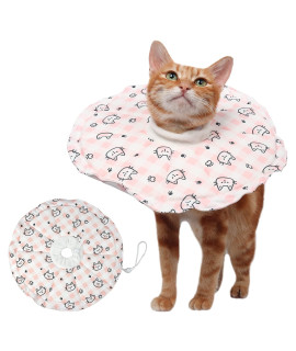 Crazy Felix Cat Cone, Soft Cat Cone Collar To Stop Licking And Scratching, Adjustable Recovery Cone For Cats After Surgery With Drawstring Design, Easy To Eat And Drink