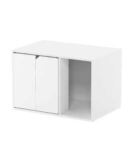 Furinno Peli Litter Box Enclosure, Small, Solid White