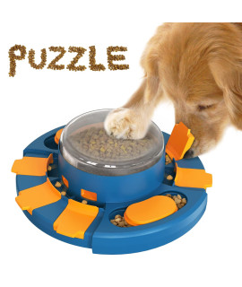 QQQNG Dog Puzzle Toy Dogs Brain Stimulation Mentally Stimulating Toys Beginner Puppy Treat Food Feeder Dispenser Advanced Level 2 in 1 Interactive Games for Small/Medium/Large Aggressive Chewer Gift B