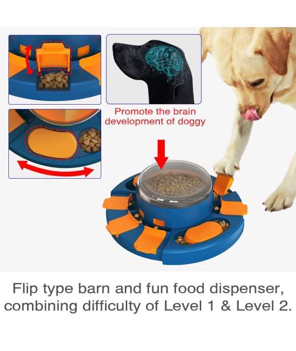 QQQNg Dog Puzzle Toy Dogs Brain Stimulation Mentally Stimulating Toys Beginner Puppy Treat Food Feeder Dispenser Advanced Level