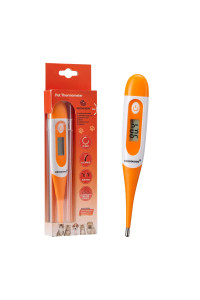 Digital Pet Thermometer (Termometro) For Accurate Fever Detection, Suitable For Catsdogshorseveterinarian, Waterproof Pet Thermometer, Fast And Accurate Measurements In 20 Seconds