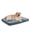 Orthopedic Dog Bed with Removable Washable Cover, Gel Memory Foam and Sponge 2-Layer, Pet Beds with Waterproof Lining and Anti-Slip Bottom for Large Dogs, Sizes Jumbo