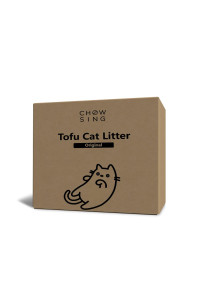 Nourse Chowsing Tofu Litter 6Lb Tofu Cat Litter Dust-Free Clumping Cat Litter Quickly Absorb Cat Odors Cat Toilet Can Flush Into The Toilet Pure Natural Cat Tofu Litter (Original*2)